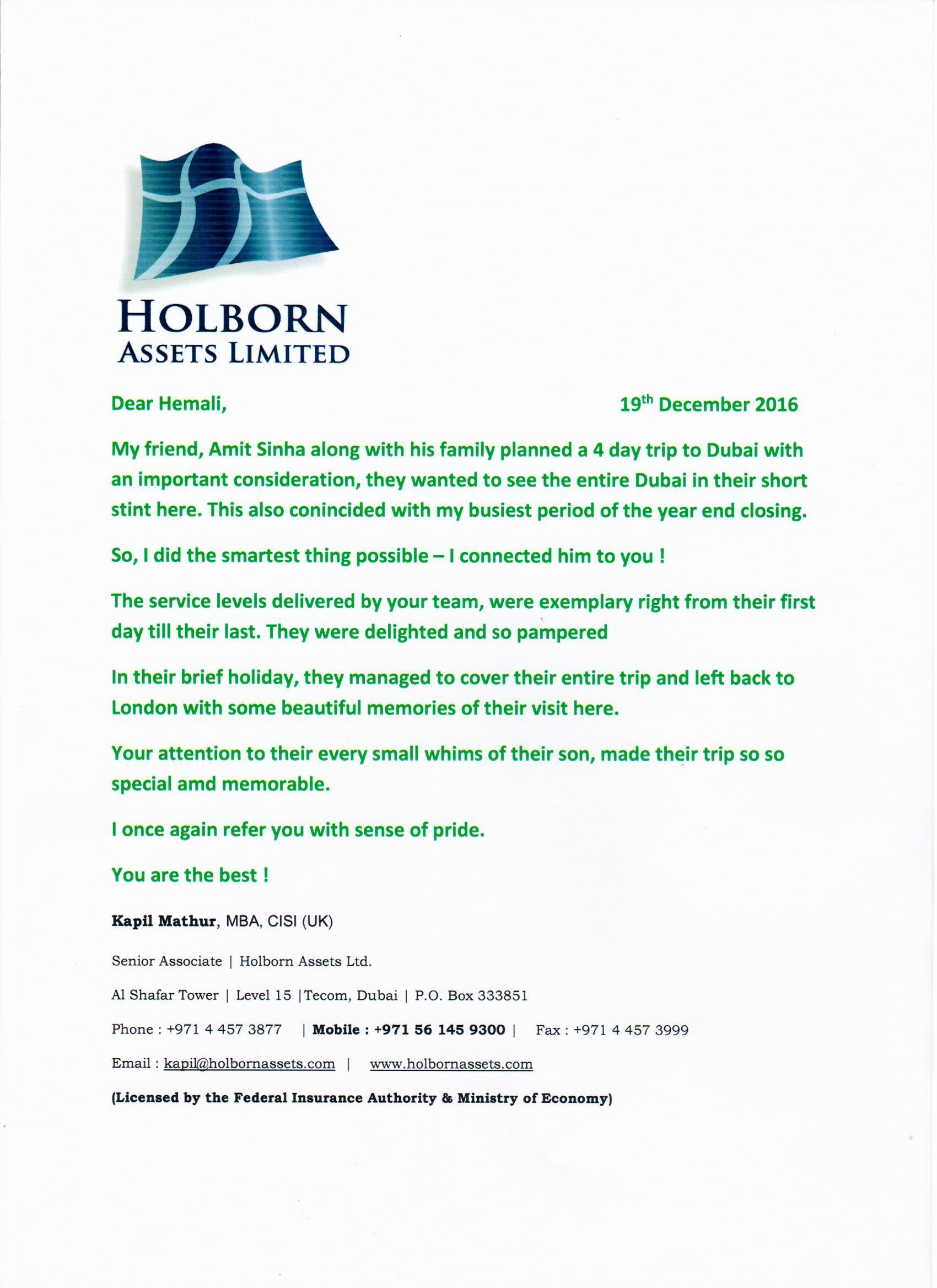 Holborn Assets Limited